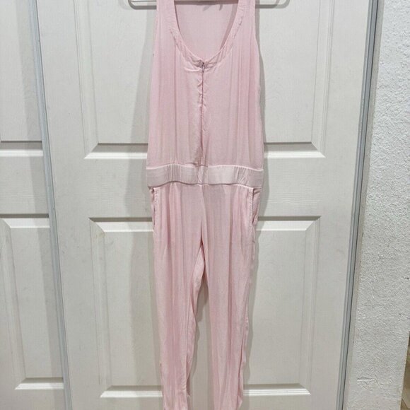 Women’s revolve exclusive monrow pink jumpsuit Size Xsmall Xs Rayon - Picture 2 of 9